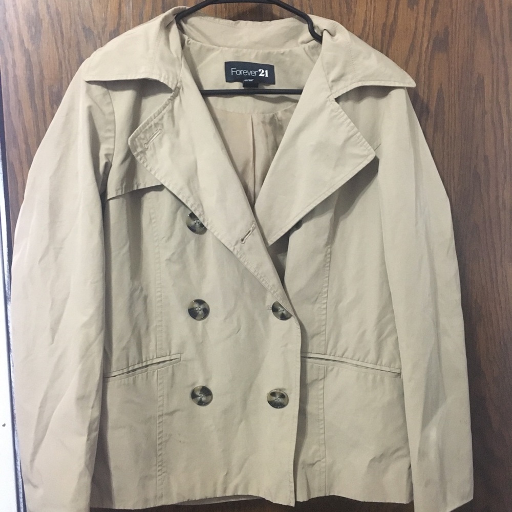 Tan trench coat